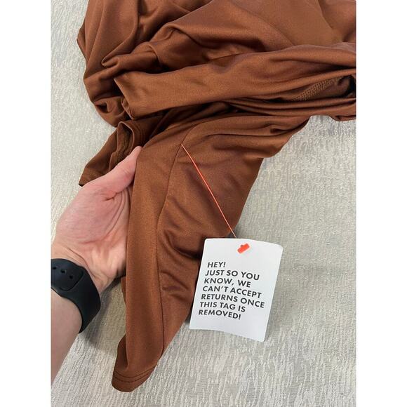 ASOS One Shoulder Draped Slinky Mini Dress in Chocolate size 2 NWT Love Island - Picture 9 of 14